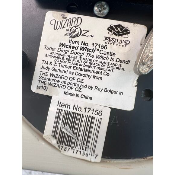 Wizard of Oz Wicked Witch Musical Water Globe Dorothy Judy Garland JL - Picture 9 of 11